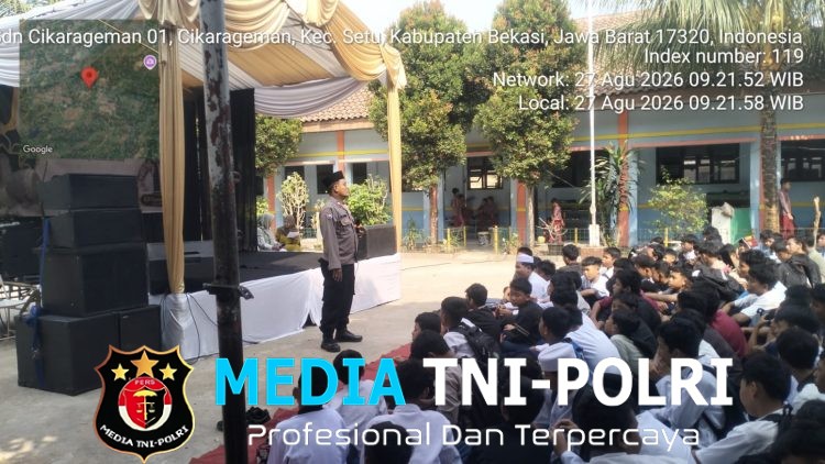Maulid Nabi dan Police Goes to School di Setu Ajak Pelajar Teladani Akhlak dan Jauhi Kenakalan Remaja