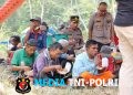 Tak Ada Peresmian, Jembatan Gantung Bumi Arum Rampung Ditutup Makan Bersama dan Berbagi Santunan