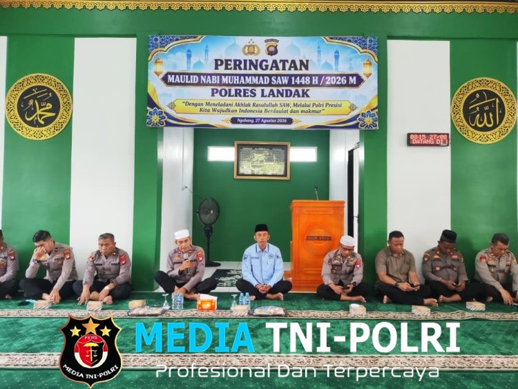 Polres Landak Peringati Maulid Nabi Muhammad SAW 1448 H, Teladani Akhlak Rasulullah