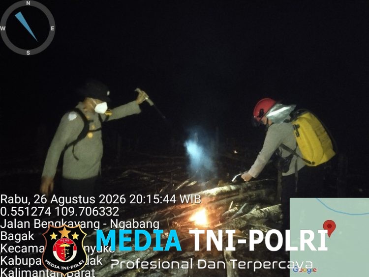 Kapolsek Menyuke Beserta Anggota Lakukan Pengecekan Titik Hot Spot Di Desa Bagak