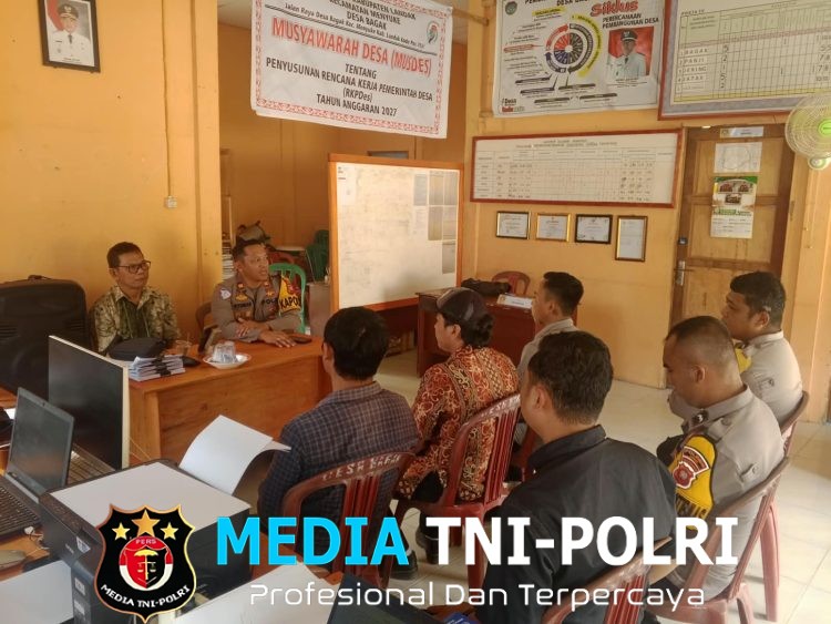 Kapolsek Menyuke Sosialisasikan Instruksi Menteri Dalam Negeri Nomor 1 tahun 2026 Kepada Perangkat Desa Bagak