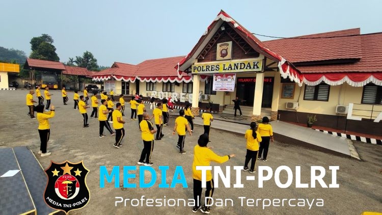 Rayakan Hari Jadi Polwan ke-78, Polwan Polres Landak Gelar Olahraga Bersama