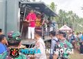 TNI – Polri Pelajar dan Masyarakat Gelar Makan Ungkapan Syukur Keberhasilan Karya Bakti TNI AD Merauke