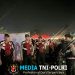 Polres Mesuji – Personil Siaga Kompi III Amankan Acara Pertunjukan Seni Budaya di Alun-Alun Simpang Pematang