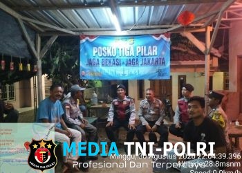 Posko Tiga Pilar Muara Gembong Ajak Warga Jaga Kerukunan dan Waspadai Hoaks