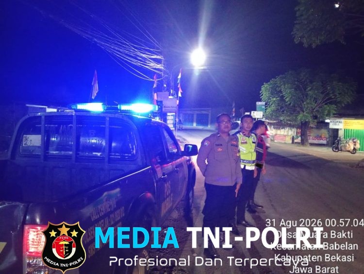 Patroli Mobile dan Strong Point Polsek Babelan Antisipasi 3C di Simpang CBL