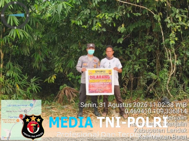 Polsek Menjalin Gencarkan Patroli dan Himbauan Karhutla kepada Masyarakat