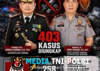 Tak Ada Tempat untuk Narkoba, 403 Kasus Berhasil Diungkap Polresta Deli Serdang