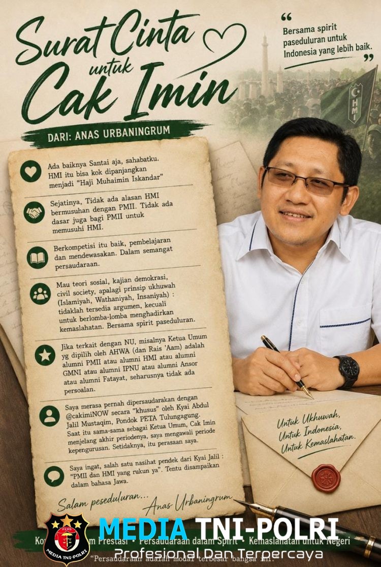 Surat Terbuka Anas Urbaningrum untuk Cak Imin Ajak HMI dan PMII Bersatu dalam Semangat Persaudaraan