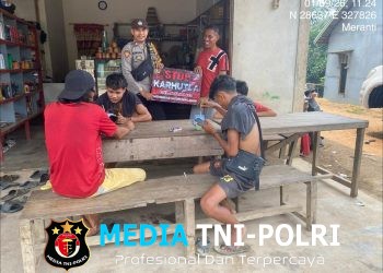 Patroli Siang Polsek Meranti Bawa Pesan Tegas “Stop Karhutla!”
