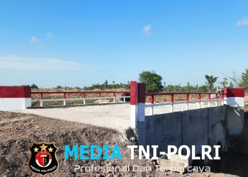 TNI-AD Bersama Masyarakat Rampungkan Dua Jembatan Aramco di Kampung Win Jaya Kurik Merauke