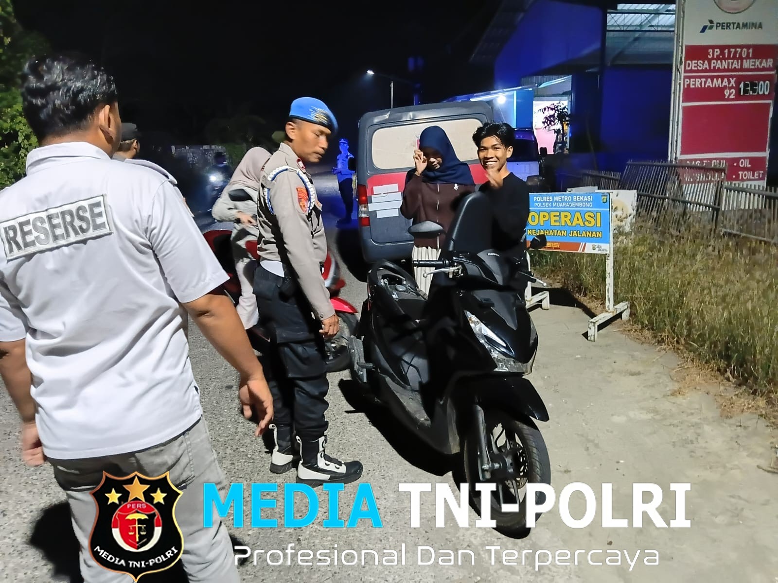Operasi Kejahatan Jalanan Polsek Muaragembong, Cegah 3C hingga Tawuran Remaja