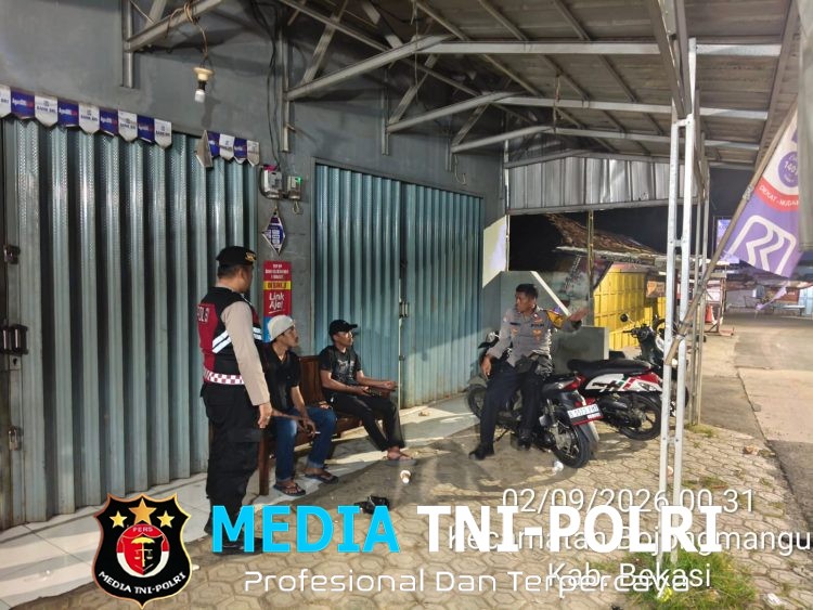 Patroli Malam Polsek Bojongmangu, Personel Sisir Jalur Rawan Cegah 3C dan Kejahatan Jalanan