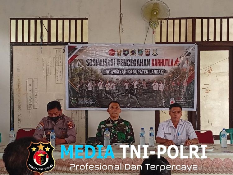 Polsek Menjalin Bersama Tim Mabes TNI Berikan Penyuluhan Pencegahan Karhutla di Desa Bengkawe