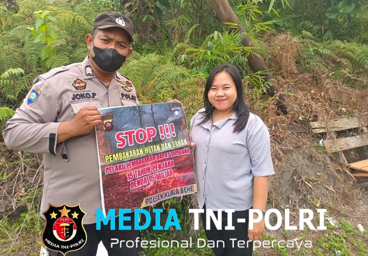 Polisi Edukasi Warga Cegah Karhutla, Banner Jadi Media Sosialisasi Bahaya Membakar Lahan