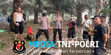 Antisipasi Karhutla, Polsek Meranti Bangun Sumur Bor di Lokasi Rawan Kebakaran