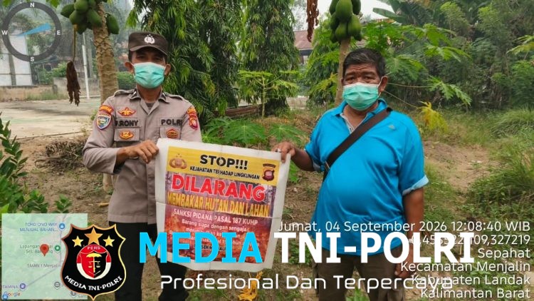 Polsek Menjalin Sosialisasikan Pencegahan Karhutla dan Dampak El Nino kepada Warga Desa Menjalin