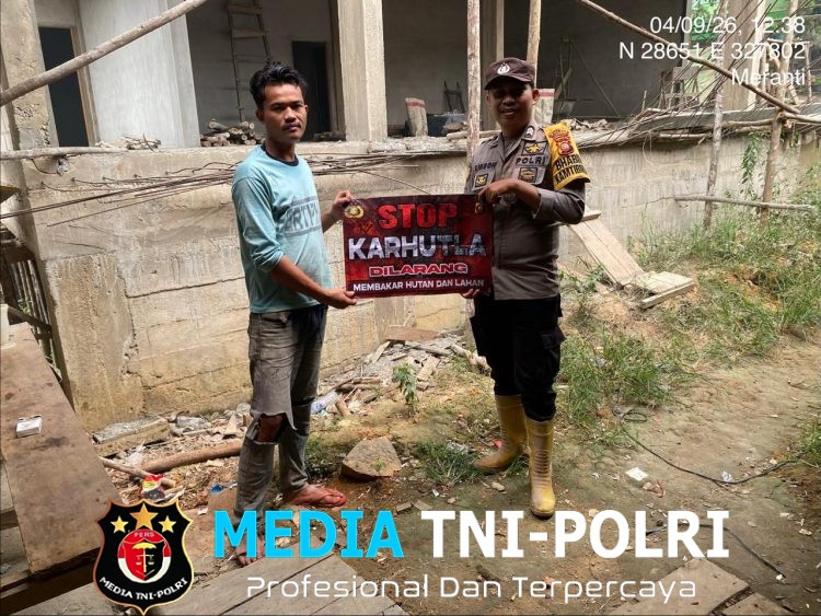 Patroli Humanis Polsek Meranti, Polisi Ajak Warga Jadi Garda Terdepan Cegah Karhutla