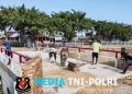 TNI dan Masyarakat Bersatu Pembangunan 4 Jembatan Aramco di Waninggap Say Merauke Hampir Rampung
