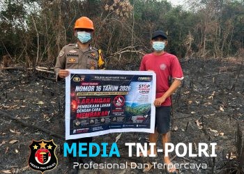 Bhabinkamtibmas Polsek Mempawah Hulu Ajak Masyarakat Tidak Membakar Hutan dan Lahan