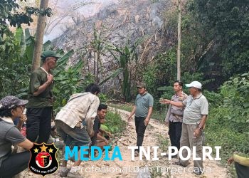 Polsek Limau Cek Titik Hotspot di Pekon Umbar Tanggamus, Api Hanguskan Setengah Hektare Lahan