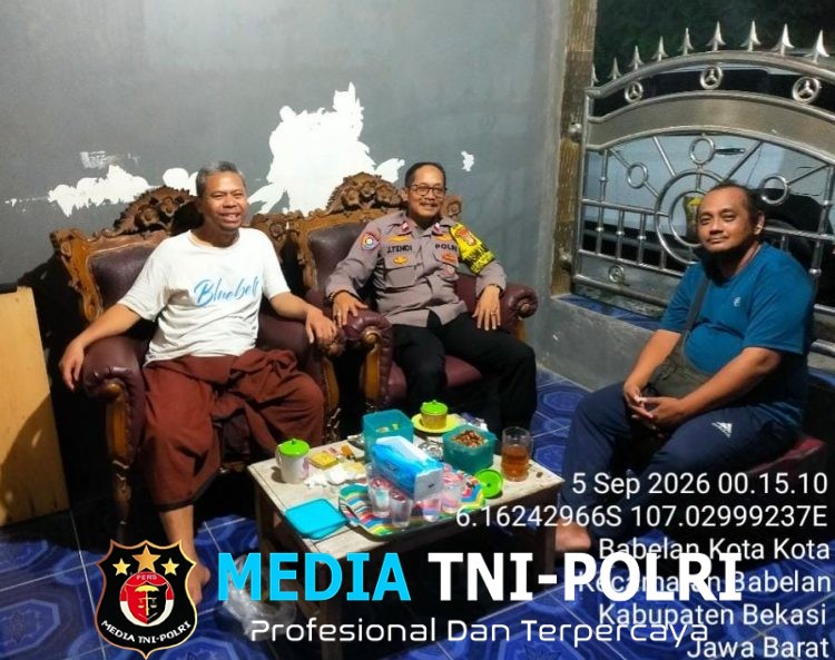 Bhabinkamtibmas Babelan Kota Ajak Warga Aktifkan Ronda Malam dan Jaga Anak dari Pergaulan Negatif