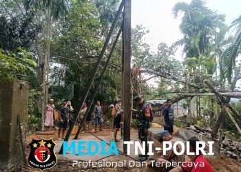 TNI Terus Dukung Dalam Pembangunan Jembatan Gantung, Buka Akses Ekonomi dan Pendidikan Warga Bukit Berantai