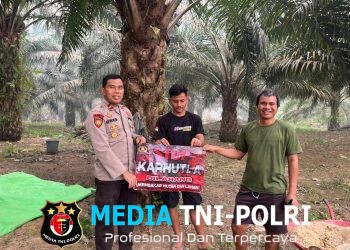 Lewat Banner Imbauan, Kapolsek Meranti Ajak Warga Bersama Cegah Karhutla