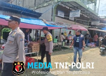 Polsek Salapian Intensifkan Patroli di Pasar Tanjung Langkat, Cegah 3C dan Gangguan Kamtibmas