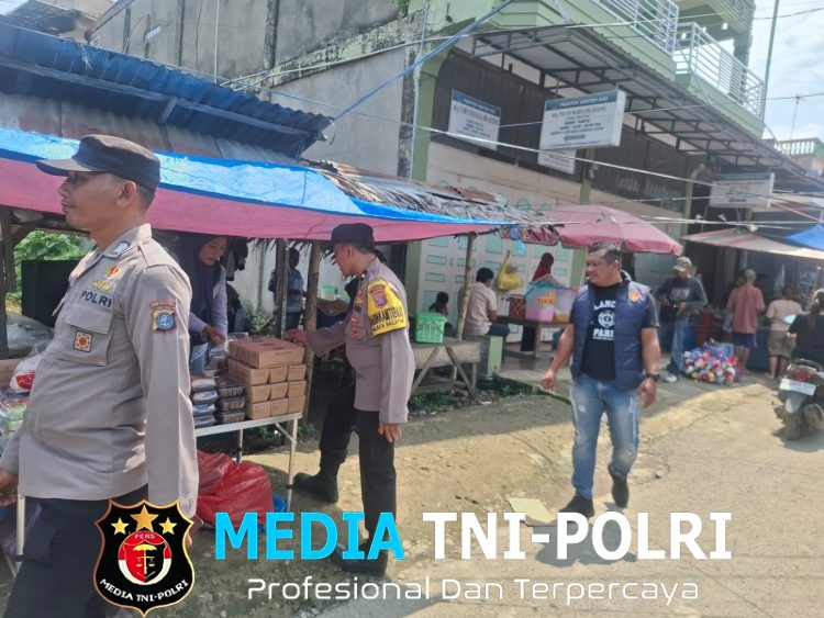Polsek Salapian Intensifkan Patroli di Pasar Tanjung Langkat, Cegah 3C dan Gangguan Kamtibmas