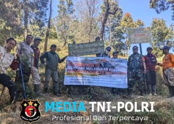 Jaga Merapi dari Ancaman Karhutla, Babinsa dan Tim Gabungan Sisir Jalur New Selo