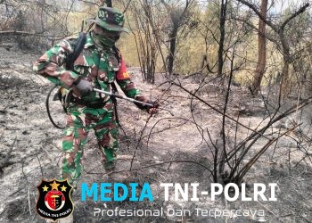 Anggota TNI Kodim 0825/Banyuwangi Turun ke Kawah Ijen, Sisir Titik Bekas Karhutla hingga Pastikan Api Padam