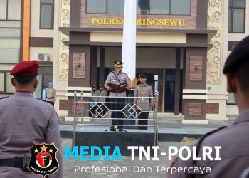 Abu Anak Krakatau Mulai Menyebar, Polres Pringsewu Imbau Warga Waspada dan Pakai Masker