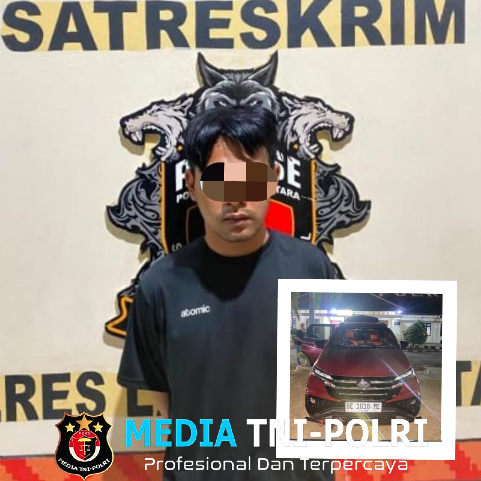 Polres Lampung Utara Ungkap Kasus Pencurian Mobil, Tersangka Ditangkap Saat Hendak Jual Kendaraan