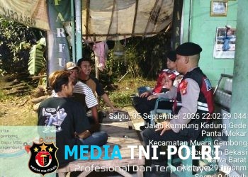 Patroli Dialogis Polsek Muaragembong Ajak Warga Jaga Kamtibmas Jelang Pilkades