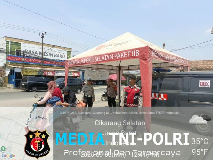 Patroli Preventif Polsek Serang Baru Antisipasi 3C di SPBU Sukasari