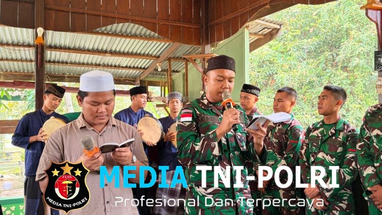 Pererat Ukhuwah di Garis Batas, Pos Kotis Satgas Yonarmed 13/Nanggala Gelar Peringatan Maulid Nabi Muhammad SAW 1448 H di Mushola Al-Mujahidin