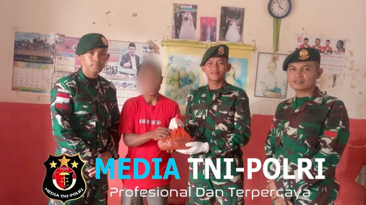 Gencarkan Komsos dan Edukasi Hukum, Satgas Pamtas Yonarmed 13/Nanggala Terima Penyerahan Sukarela 600 Gram Sisik Trenggiling dari Warga Perbatasan