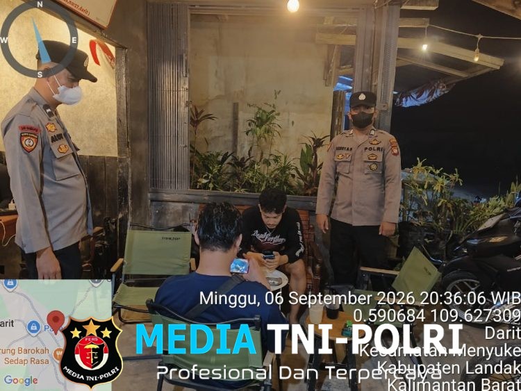 Ketemu Warga Malam Hari, Polisi Berikan Imbauan Kamtibmas