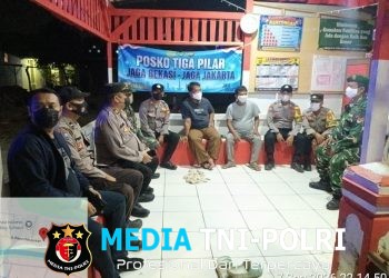 Polsek Pebayuran Gelar Posko Tiga Pilar Jaga Bekasi – Jaga Jakarta, Ajak Warga Jaga Kerukunan dan Kamtibmas
