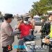 Polres Mesuji Bersama Forkopimda Bagikan Masker Serentak di 16 Titik, Antisipasi Dampak Abu Vulkanik Erupsi Gunung Anak Krakatau