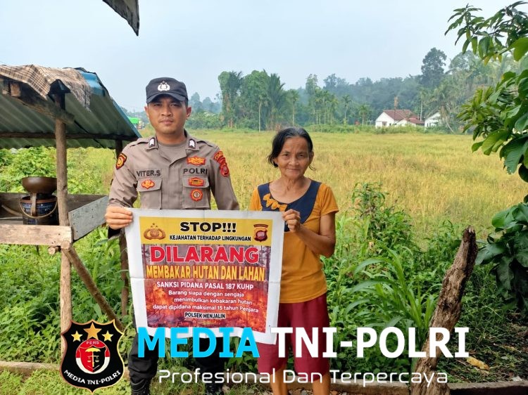 Polsek Menjalin Edukasi Masyarakat Cegah Karhutla, Imbau Tidak Membakar Lahan Sembarangan
