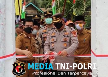 Polres Tanggamus Resmikan Jembatan Merah Putih Tanjung Raja-Tanjung Jati Cukuh Balak