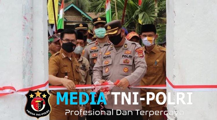 Polres Tanggamus Resmikan Jembatan Merah Putih Tanjung Raja-Tanjung Jati Cukuh Balak