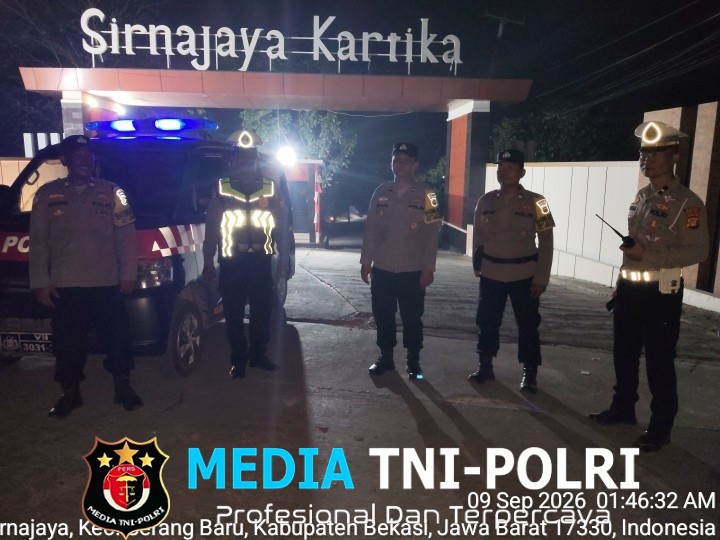 Jaga Jakarta Jaga Bekasi, Polsek Serang Baru Patroli Biru Antisipasi 3C dan Perkuat Keamanan Perumahan