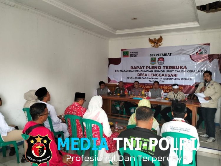 Polsek Cabangbungin Amankan Pengundian Nomor Urut Calon Kepala Desa Lenggahsari Periode 2026–2034
