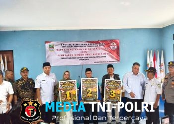 Polsek Babelan Bersama Forkopimcam Amankan Penetapan Nomor Urut Calon Kepala Desa Kedung Pengawas