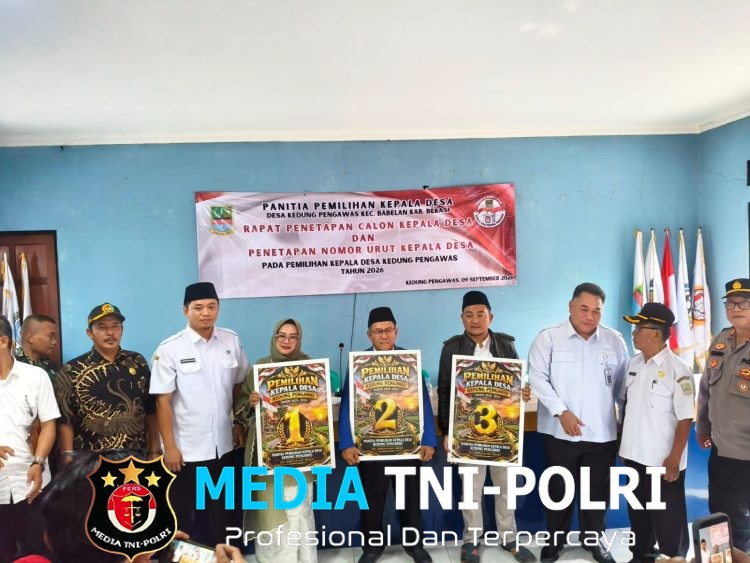 Polsek Babelan Bersama Forkopimcam Amankan Penetapan Nomor Urut Calon Kepala Desa Kedung Pengawas