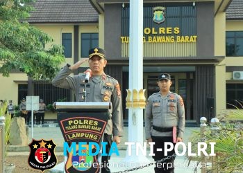 Polres Tulang Bawang Barat Gelar Upacara Peringatan Hari Olahraga Nasional Ke- 43 Tahun 2026