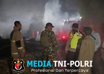 Polsek Kawunganten Gerak Cepat Tangani Kebakaran Tempat Penyulingan Kayu Putih
